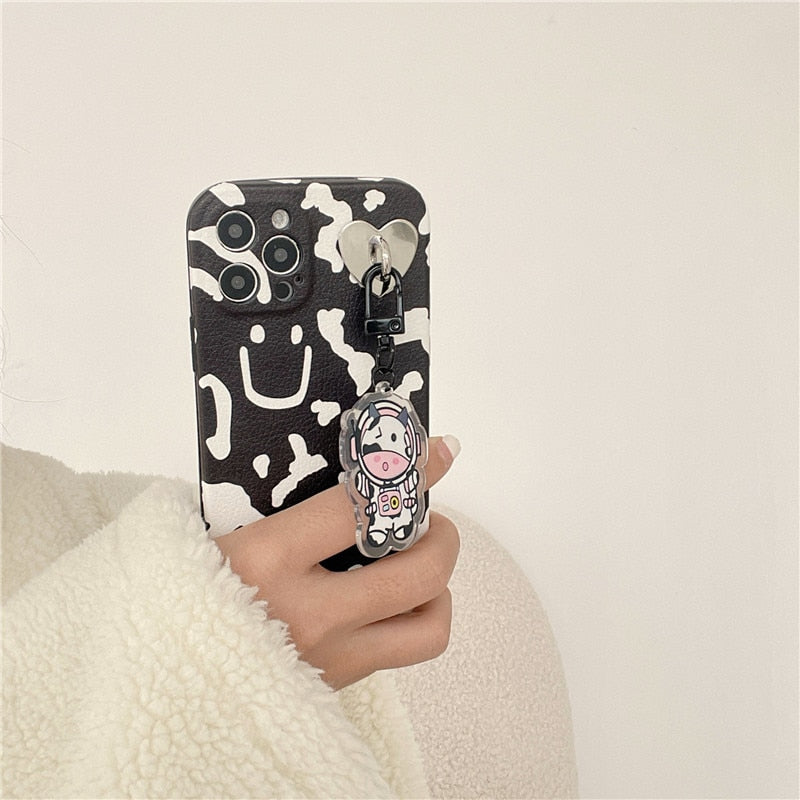 Cute Cows pattern Soft phone Case For iphone 7 8 Puls X XR XS 11 12 pro Max protection cover