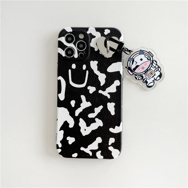 Cute Cows pattern Soft phone Case For iphone 7 8 Puls X XR XS 11 12 pro Max protection cover - myfunfarm