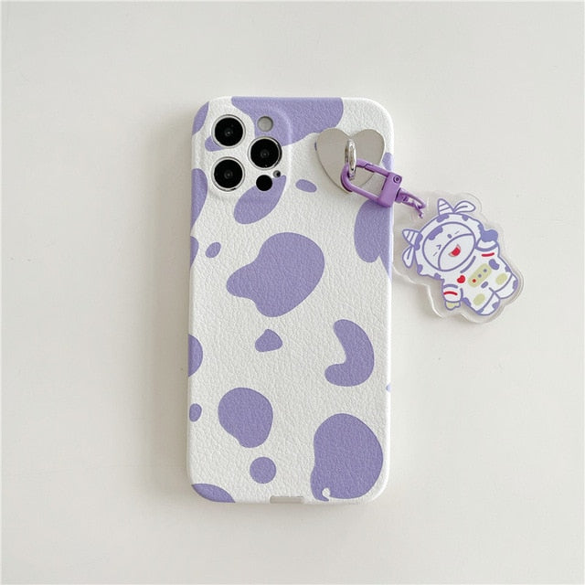 Cute Cows pattern Soft phone Case For iphone 7 8 Puls X XR XS 11 12 pro Max protection cover - myfunfarm