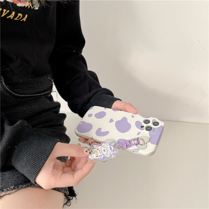 Cute Cows pattern Soft phone Case For iphone 7 8 Puls X XR XS 11 12 pro Max protection cover - myfunfarm