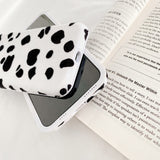 Cute Cow pattern and light toy phone case Silicone Glitter Plushfor IPhone SE 2 2020 8 7 6s 6 Plus IPhone 12 11 Pro XR X XS Max