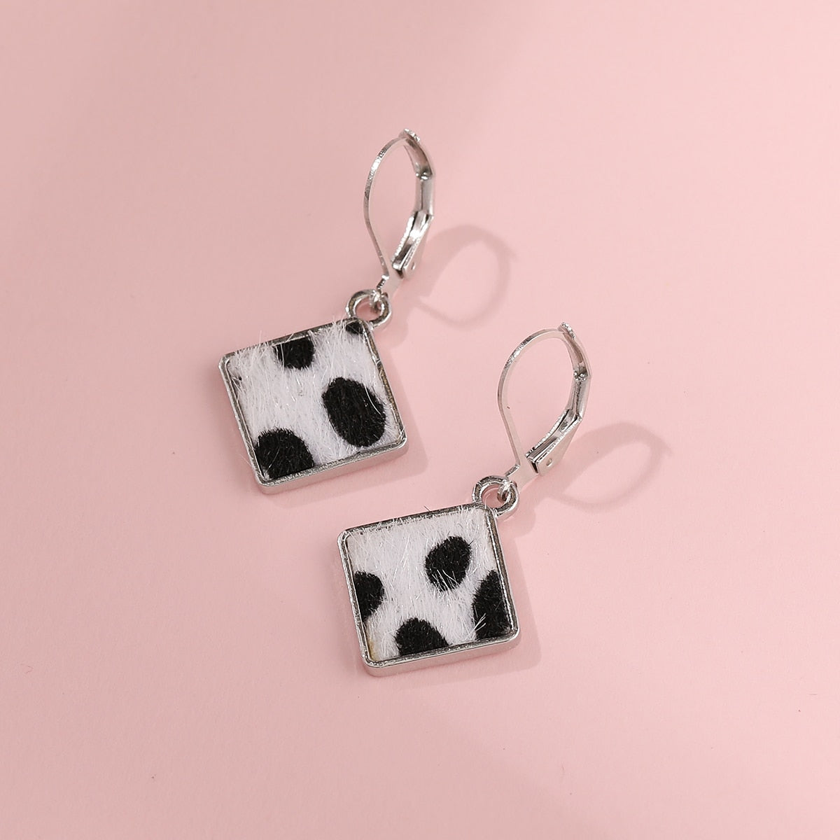 New Cow Pattern Butterfly Dangle Earrings Star Moon Hanging For Women Party Jewelry Accessories - myfunfarm