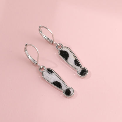 New Cow Pattern Butterfly Dangle Earrings Star Moon Hanging For Women Party Jewelry Accessories - myfunfarm