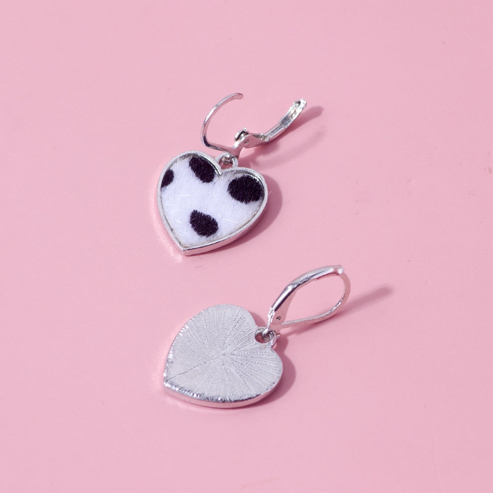 New Cow Pattern Butterfly Dangle Earrings Star Moon Hanging For Women Party Jewelry Accessories - myfunfarm