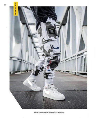 Sweatpants Men's Stitching Cropped Pants Cow pattern  Male's Stretch Waist Trousers Streetwear - myfunfarm