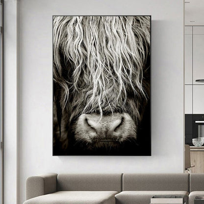 Highland Cow Wall Art Canvas Prints - myfunfarm