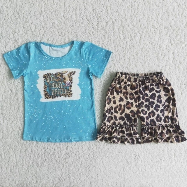 Children Summer Clothes Baby Girl Sets Love cows love farm - myfunfarm