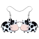 Acrylic Dairy Cattle Cow Earrings jewelry For Women Girls Teens Kids - Gift Accessories