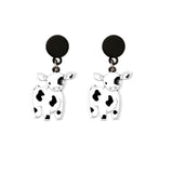 Dairy Cow Drop Earring Funny Acrylic Earrings Handmade Jewelrys Gifts Girl