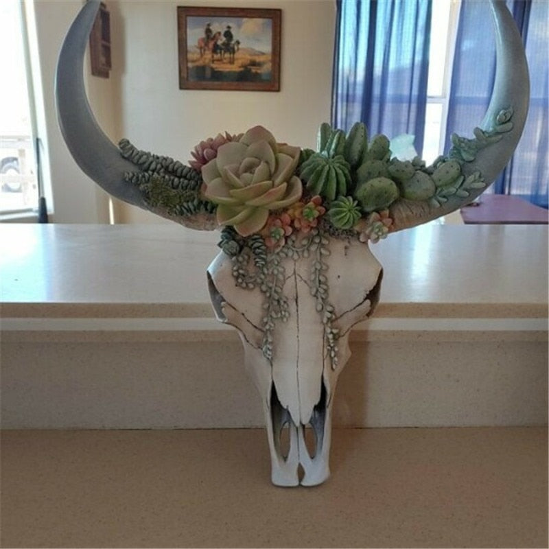 Cow Skull Head Wall Hanging - Home Decor - myfunfarm
