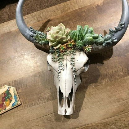 Cow Skull Head Wall Hanging - Home Decor - myfunfarm