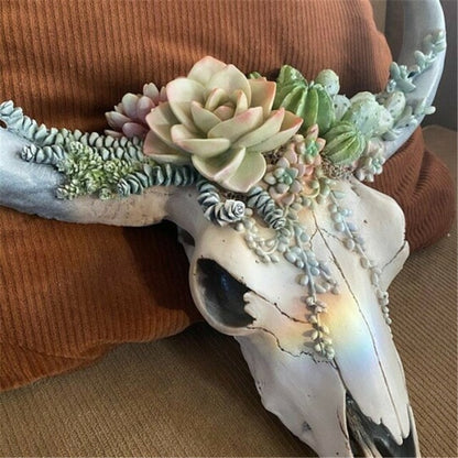 Cow Skull Head Wall Hanging - Home Decor - myfunfarm