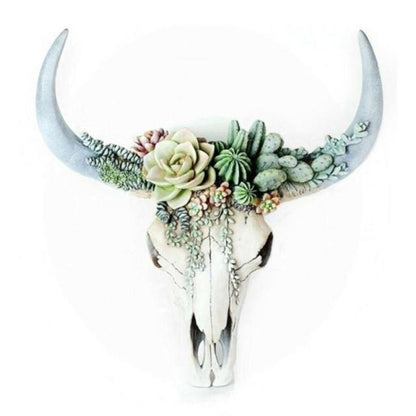 Cow Skull Head Wall Hanging - Home Decor - myfunfarm