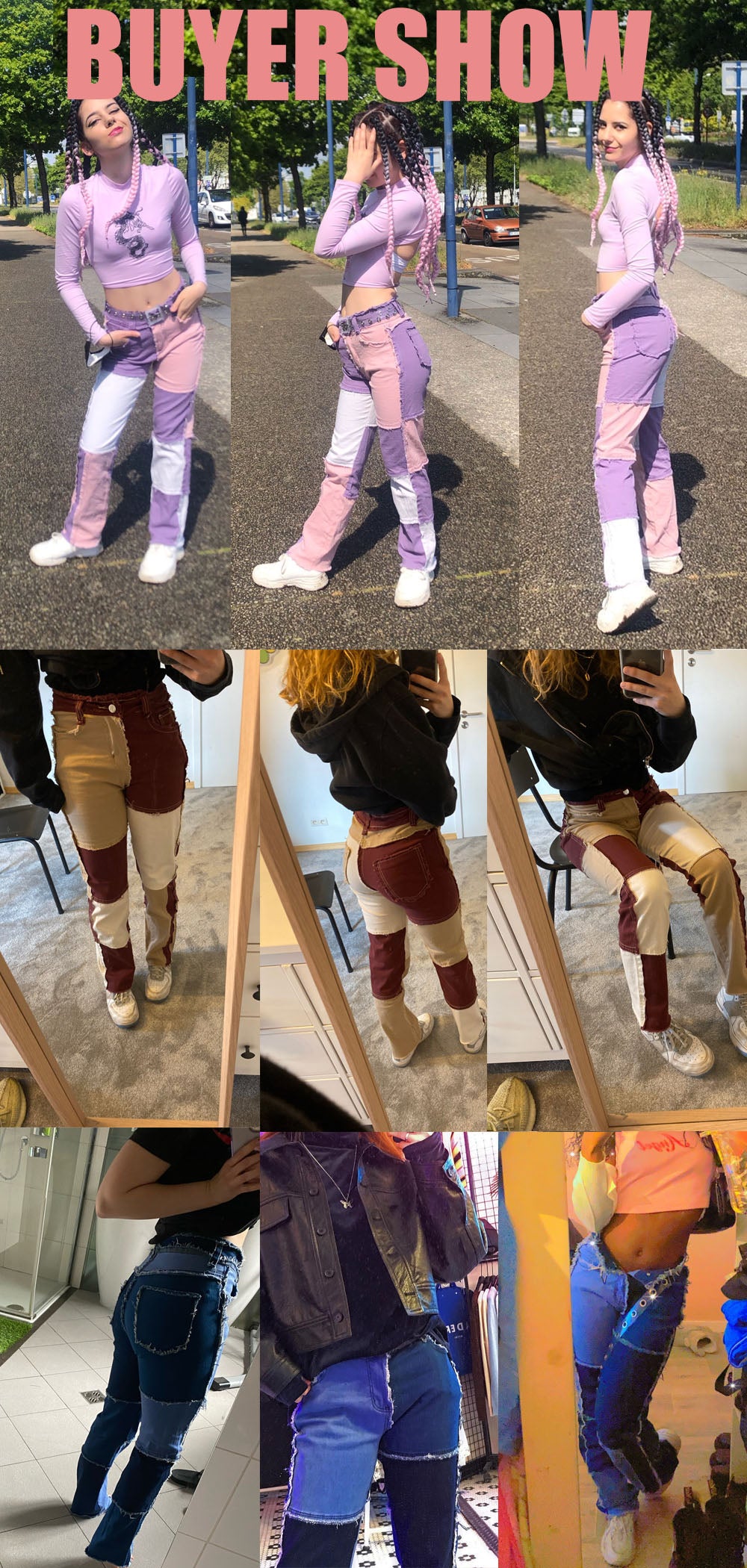 Cowboy style Striped Patchwork Jeans Women's Fashion - myfunfarm