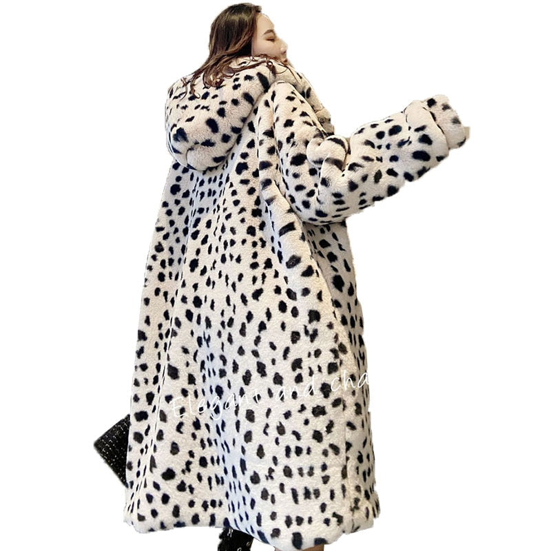Cow pattern Coat Hooded Warm - myfunfarm