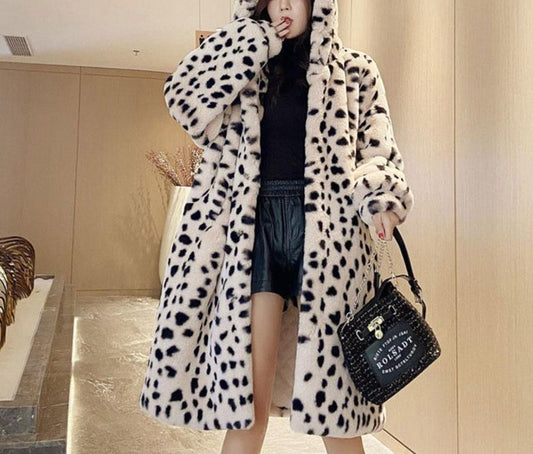 Cow pattern Coat Hooded Warm - myfunfarm