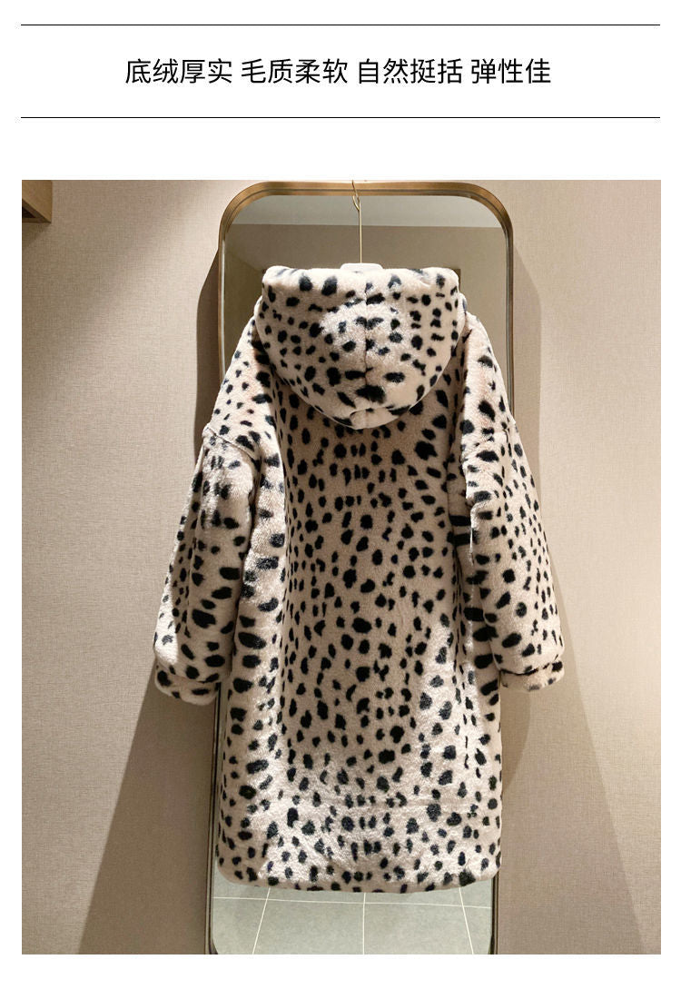 Cow pattern Coat Hooded Warm - myfunfarm