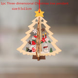 New Year Christmas Ornament Wooden Hanging Decorations For Home