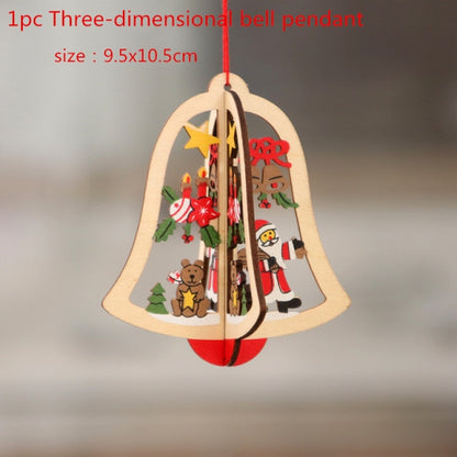 New Year Christmas Ornament Wooden Hanging Decorations For Home - myfunfarm