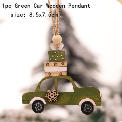 New Year Christmas Ornament Wooden Hanging Decorations For Home - myfunfarm