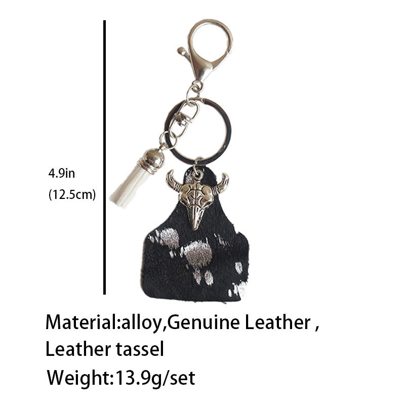 Handmade Cattle Tag Star Cactus Pendant Keychain - myfunfarm