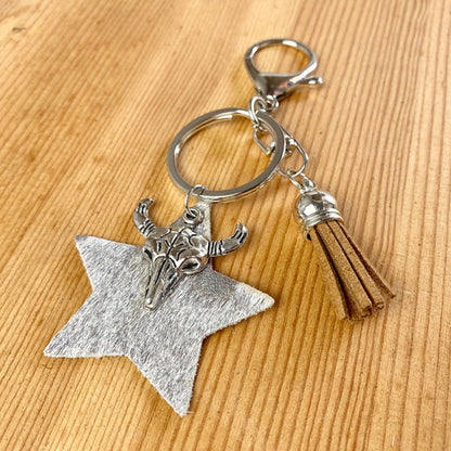 Handmade Cattle Tag Star Cactus Pendant Keychain - myfunfarm