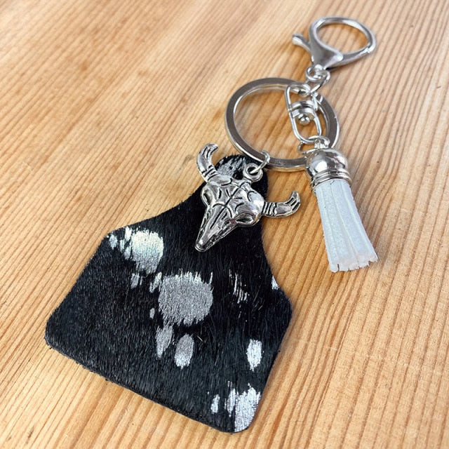 Handmade Cattle Tag Star Cactus Pendant Keychain - myfunfarm