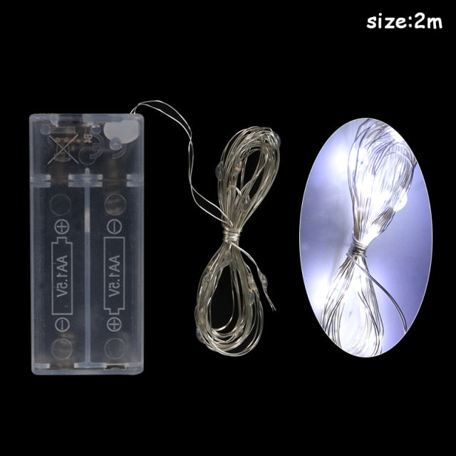 Santa Claus Christmas Tree LED String Lights Garland Snowflakes Christmas Decoration for Home - myfunfarm