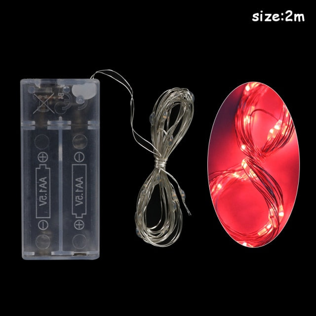 Santa Claus Christmas Tree LED String Lights Garland Snowflakes Christmas Decoration for Home - myfunfarm