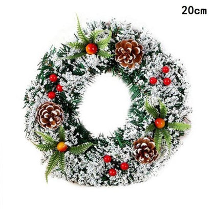 Ornaments ring 32cm Christmas Wreath Door Garlands Decor For Home - myfunfarm
