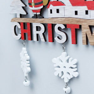 Wooden Christmas Door Hanging Oranments Decor For Home