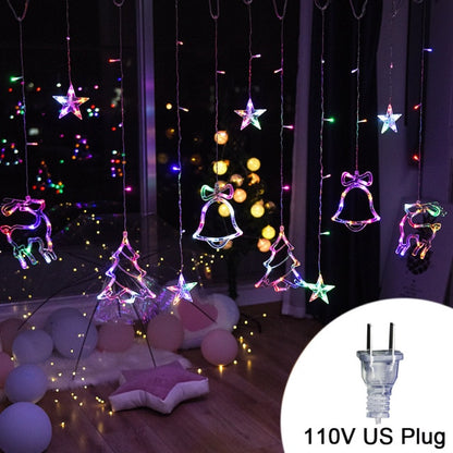 Christmas tree deer bells string lights 220V 110V Garland String Fairy Lights Outdoor For Home Wedding Party New Year Decor - myfunfarm