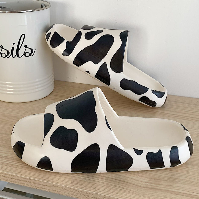 Cute cow pattern slippers summer - myfunfarm