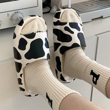 Cute cow pattern slippers summer - myfunfarm