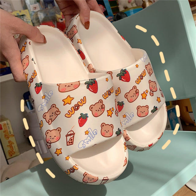 Cute cow pattern slippers summer - myfunfarm