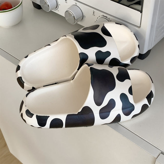 Cute cow pattern slippers summer - myfunfarm