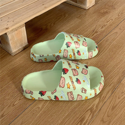 Cute cow pattern slippers summer - myfunfarm
