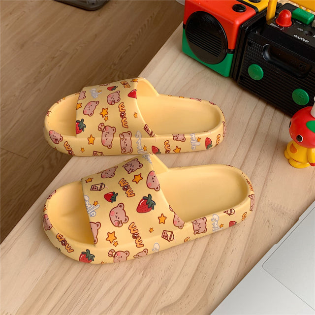 Cute cow pattern slippers summer