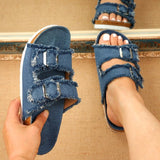 Comfortable Sandals Fashion Denim Material