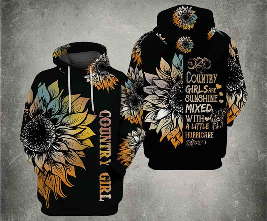 Country girl - Unisex Hoodie3d and T-shirt print - myfunfarm