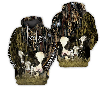 The cattle 3d Print Hoodies - myfunfarm