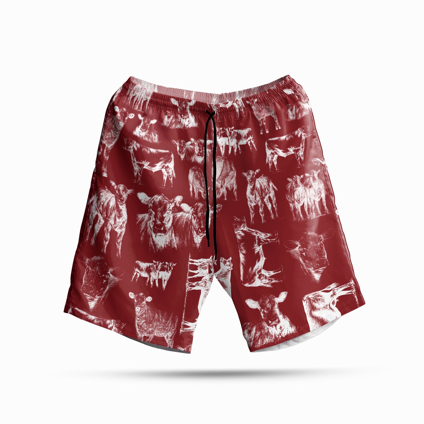 Cattle pattern white and blue, red, green  - Hawaiian Shirt, Shorts for adult and youth - myfunfarm