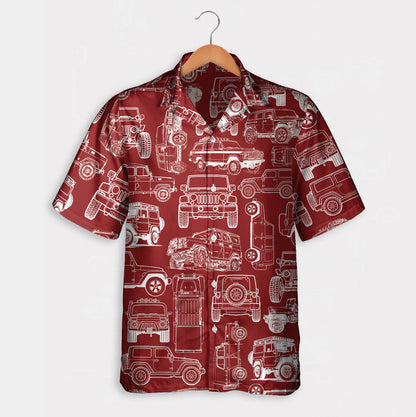 Jeep pattern - Hawaiian Shirt and Shorts - myfunfarm
