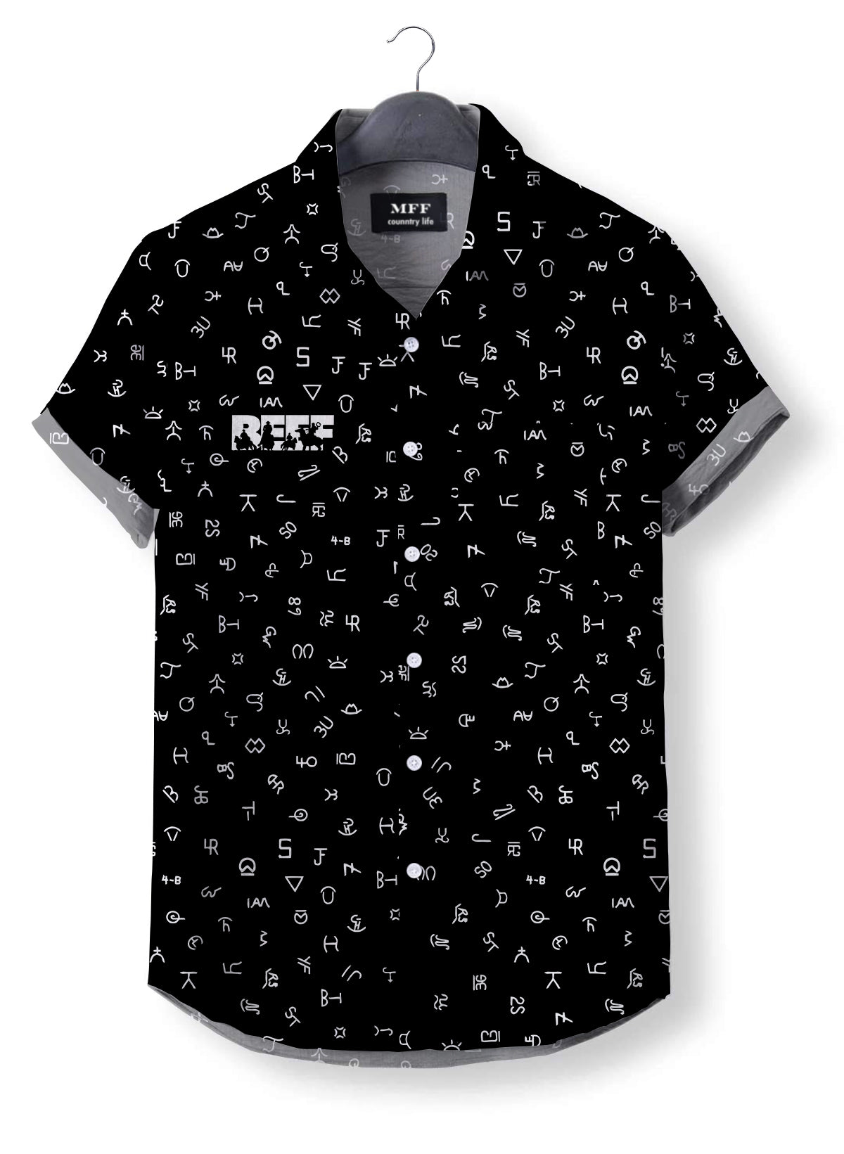 Cattle Brands pattern - Short Sleeve Shirts - myfunfarm