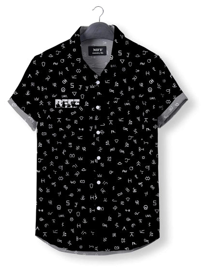Cattle Brands pattern - Short Sleeve Shirts - myfunfarm
