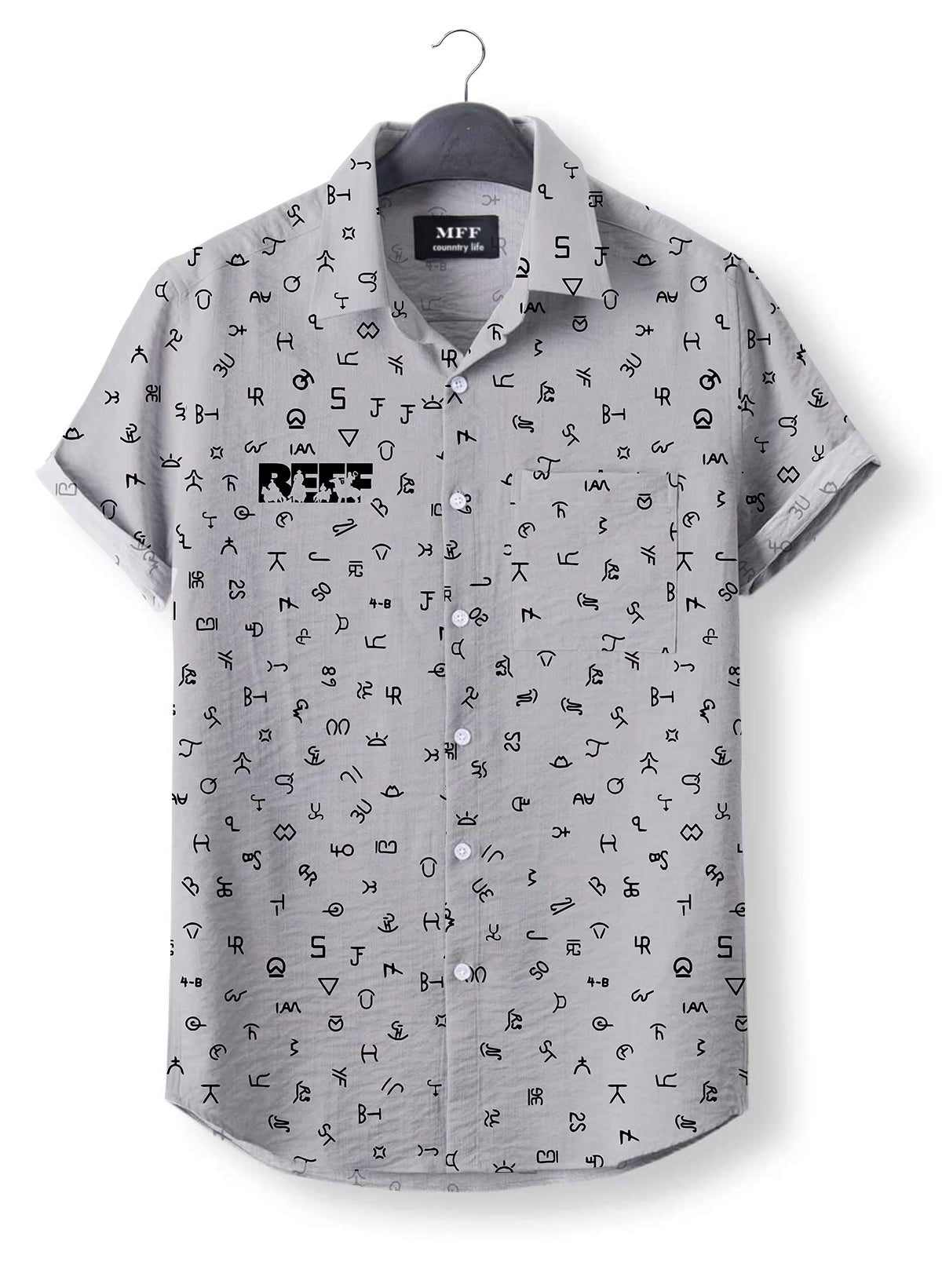 Cattle Brands pattern - Short Sleeve Shirts - myfunfarm