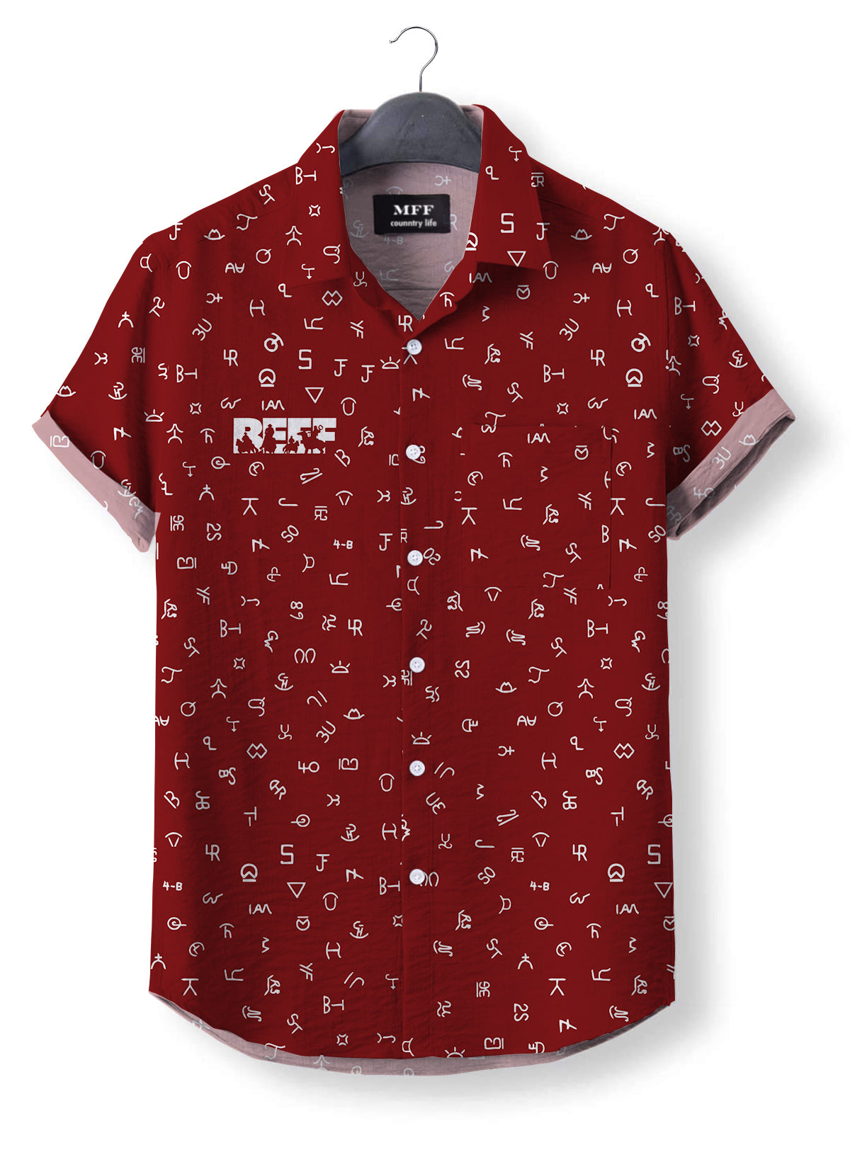 Cattle Brands pattern - Short Sleeve Shirts - myfunfarm