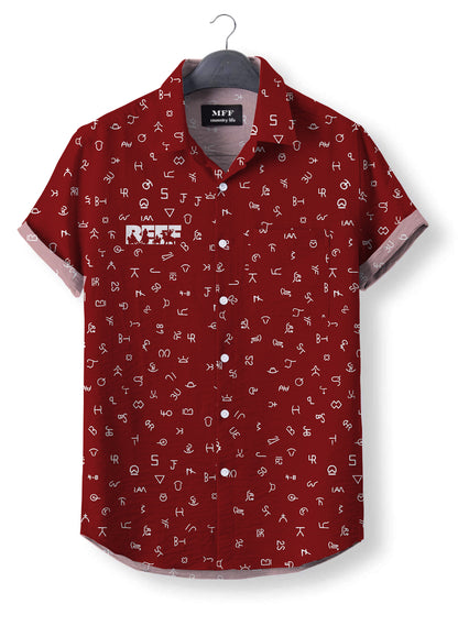 Cattle Brands pattern - Short Sleeve Shirts - myfunfarm
