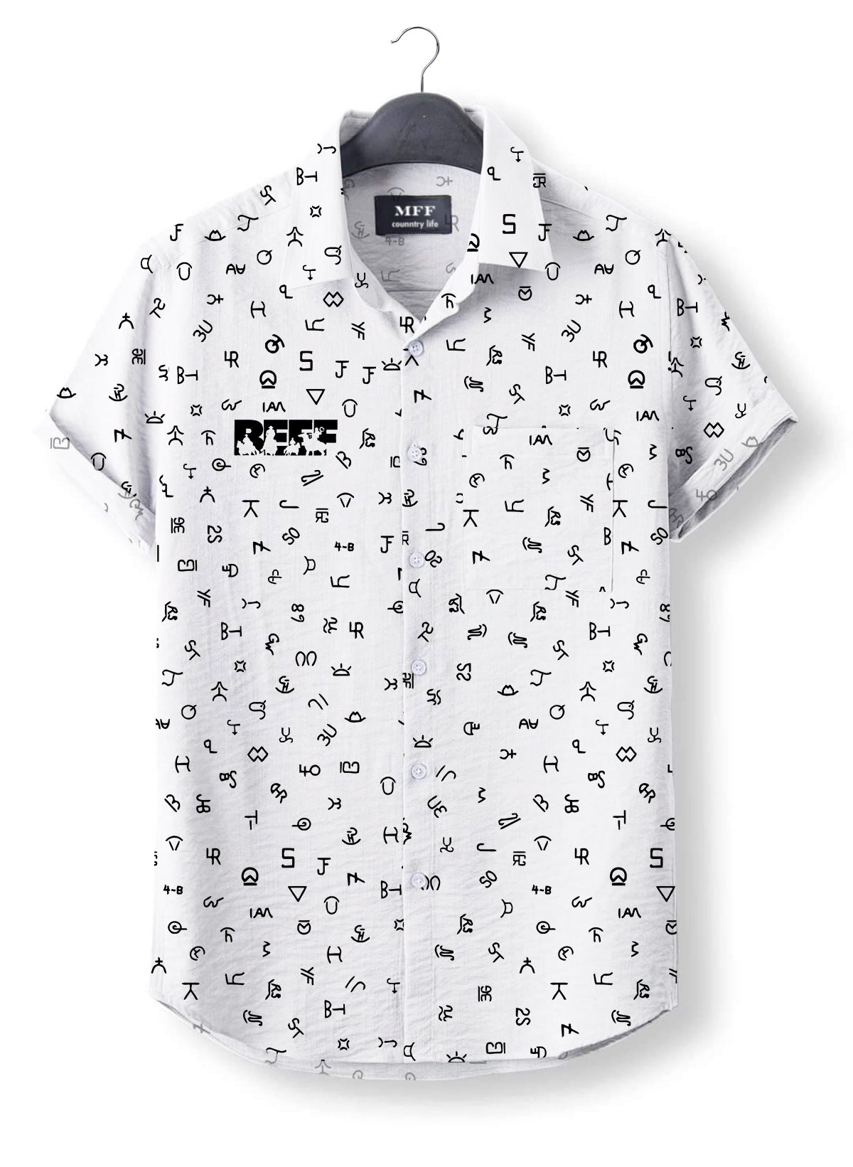 Cattle Brands pattern - Short Sleeve Shirts - myfunfarm