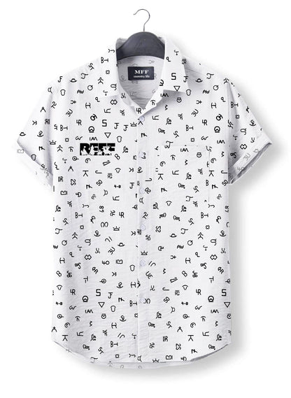 Cattle Brands pattern - Short Sleeve Shirts - myfunfarm
